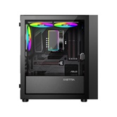 Корпус XASTRA  A305M 3ARGB Black mATX/Mesh/ tempered glass / 2x140mm + 1x120mm ARGB PWM fans/ Door/  A305M-2FC14A-1FC12A-D