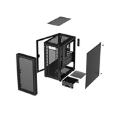 Корпус XASTRA  A305M 3ARGB Black mATX/Mesh/ tempered glass / 2x140mm + 1x120mm ARGB PWM fans/ Door/  A305M-2FC14A-1FC12A-D