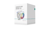 Кулер DEEPCOOL AG620 WH ARGB V2 LGA20XX/1700/1200/115X/AM5/AM4 (9шт/кор, TDP 260W, PWM, ARGB DUAL Fan 120mm, 6 тепл. трубок, Copper Base, белый) RET