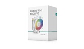 Кулер DEEPCOOL AG400 WH ARGB V2 LGA1851/1700/1200/115X/AM5/AM4 (18шт/кор, TDP 220W, PWM, ARGB Fan 120mm, 4 тепл. трубки, белый) RET