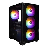Корпус 1STPLAYER FIREBASE X2-M / mATX / 4x120mm FRGB fans / X2-M-BK-4F1