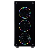 Корпус 1STPLAYER FIRE DANCING V3-B / ATX / 4x120mm FRGB fans / V3-B-BK-4FS1