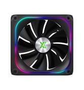 Вентилятор  дополнительный  XASTRA FZ120B ARGB single pack 120x120x28мм ( PWM, FDB, ARGB, Matrix screen, Daisy-chain соединение , 0-2000 rpm, black)  BOX