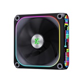 Вентилятор  дополнительный  XASTRA FZ120B ARGB single pack 120x120x28мм ( PWM, FDB, ARGB, Matrix screen, Daisy-chain соединение , 0-2000 rpm, black)  BOX