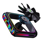 Вентилятор  дополнительный  XASTRA FZ120B ARGB single pack 120x120x28мм ( PWM, FDB, ARGB, Matrix screen, Daisy-chain соединение , 0-2000 rpm, black)  BOX