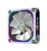 Вентилятор  дополнительный  XASTRA FZ120W ARGB single pack 120x120x28мм ( PWM, FDB, ARGB, Matrix screen, Daisy-chain соединение , 0-2000 rpm, white)  BOX