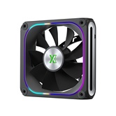 Вентилятор дополнительный XASTRA FZ120B ARGB reverse single pack 120x120x28мм ( PWM, FDB, ARGB, Matrix screen, Daisy-chain соединение , 0-2000 rpm, black)  BOX