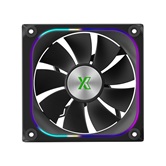 Вентилятор дополнительный XASTRA FZ120B ARGB reverse single pack 120x120x28мм ( PWM, FDB, ARGB, Matrix screen, Daisy-chain соединение , 0-2000 rpm, black)  BOX