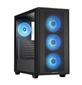 Корпус CHIEFTEC HUNTER 3 GS-03B-OP, TG, 4x120mm ARGB Fan, mini-ITX, mATX, ATX, E-ATX, черный
