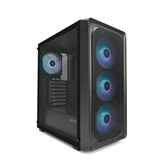 Корпус XASTRA  A407 4ARGB Black ATX/Mesh/ tempered glass / 4x120mm ARGB PWM fans/ A407-4FC12A