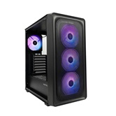 Корпус XASTRA  A407 4ARGB Black ATX/Mesh/ tempered glass / 4x120mm ARGB PWM fans/ A407-4FC12A