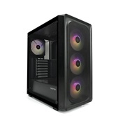 Корпус XASTRA  A407 4ARGB Black ATX/Mesh/ tempered glass / 4x120mm ARGB PWM fans/ A407-4FC12A