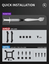 Система водяного охлаждения upHere E240TC White ARGB / 2x120mm ARGB fans, 280W TDP / E240TC