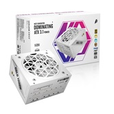 Блок питания 1STPLAYER NGDP GOLD 1000W White / ATX 3.1, APFC, 80 PLUS Gold, LLC+DC-DC, full Japan solid-state caps, 120mm fan, full modular / HA-1000BA4-WH