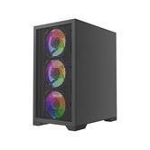 Корпус Powercase Mistral Micro B315, Tempered Glass, 4x 120mm ARGB PWM Fan, чёрный, mATX  (CMMB315-A4)