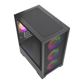 Корпус Powercase Mistral Micro B315, Tempered Glass, 4x 120mm ARGB PWM Fan, чёрный, mATX  (CMMB315-A4)