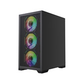 Корпус Powercase Mistral Micro B315, Tempered Glass, 4x 120mm ARGB PWM Fan, чёрный, mATX  (CMMB315-A4)