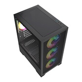 Корпус Powercase Mistral Micro B315, Tempered Glass, 4x 120mm ARGB PWM Fan, чёрный, mATX  (CMMB315-A4)