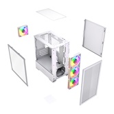 Корпус Powercase Mistral Micro B315W, Tempered Glass, 4x 120mm ARGB PWM Fan, белый, mATX  (CMMB315W-A4)