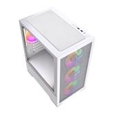 Корпус Powercase Mistral Micro B315W, Tempered Glass, 4x 120mm ARGB PWM Fan, белый, mATX  (CMMB315W-A4)