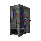 Корпус Powercase Mistral B415, Tempered Glass, 4x 120mm ARGB PWM Fans, чёрный, ATX  (CMAB415-A4)