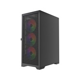 Корпус Powercase Mistral B415, Tempered Glass, 4x 120mm ARGB PWM Fans, чёрный, ATX  (CMAB415-A4)