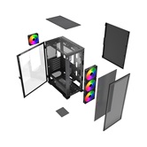 Корпус Powercase Mistral B415, Tempered Glass, 4x 120mm ARGB PWM Fans, чёрный, ATX  (CMAB415-A4)