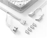 Вентилятор ID-COOLING WF-14025-XT ARGB WHITE 140x140x25мм (60шт./кор, PWM, Addresable RGB, резиновые углы, белый, 500-1600об/мин)  BOX