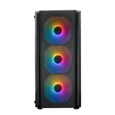 Корпус XASTRA  A402M 4FRGB Black mATX/Mesh/full-size TG/4x120mm FRGB fans/ A402M-4FC12F-BK