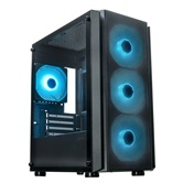 Корпус XASTRA  A402M 4ARGB Black mATX/Mesh/full-size TG/ 4x120mm ARGB PWM fans/ A402M-4FC12A-BK