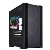Корпус 1STPLAYER TRILOBITE T4-G GLASS ARGB Black / mATX / 4x120mm ARGB fans / T4-G-BK-4FS7