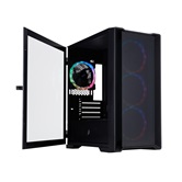 Корпус 1STPLAYER TRILOBITE T4-G GLASS ARGB Black / mATX / 4x120mm ARGB fans / T4-G-BK-4FS7