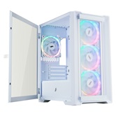 Корпус 1STPLAYER TRILOBITE T4-G GLASS ARGB White / mATX / 4x120mm ARGB fans / T4-G-WH-4FS7-W