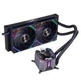 Система водяного охлаждения 1STPLAYER X-240 Black / 2x120mm, ARGB, IPS display / X-240-BK