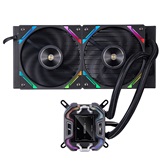 Система водяного охлаждения 1STPLAYER X-240 Black / 2x120mm, ARGB, IPS display / X-240-BK