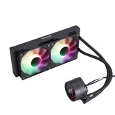 Система водяного охлаждения 1STPLAYER TS4 240 Black / 2x120mm, ARGB, IPS display / TS4-240-BK