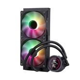 Система водяного охлаждения 1STPLAYER TS4 240 Black / 2x120mm, ARGB, IPS display / TS4-240-BK