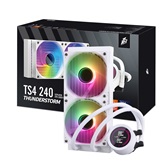 Система водяного охлаждения 1STPLAYER TS4 240 White / 2x120mm, ARGB, IPS display / TS4-240-WH