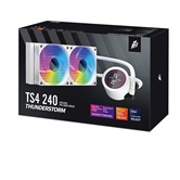 Система водяного охлаждения 1STPLAYER TS4 240 White / 2x120mm, ARGB, IPS display / TS4-240-WH