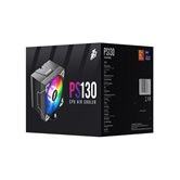 Кулер 1STPLAYER PS130 Black / 2HPx6mm + 2HPx8mm, 220W TDP, single tower, 1x130mm ARGB fan, 500-1600 RPM, 78 CFM, 32.3 dBA / PS130-BK