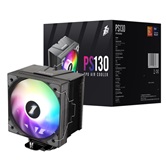 Кулер 1STPLAYER PS130 Black / 2HPx6mm + 2HPx8mm, 220W TDP, single tower, 1x130mm ARGB fan, 500-1600 RPM, 78 CFM, 32.3 dBA / PS130-BK