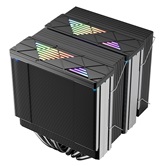 Кулер 1STPLAYER CRYO CY12L-D Black / 6HPx6mm, dual tower, 2x120mm ARGB fans, 750-1900 RPM, 57.6 CFM, 38.2 dBA / CY12L-D-BK
