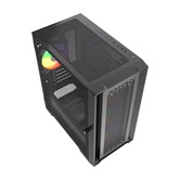 Корпус Powercase ByteFlow Micro Black LE, Tempered Glass, 4х 120mm ARGB PWM fans, чёрный, mATX  (CAMBFB-A4-LE)