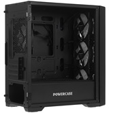 Корпус Powercase ByteFlow Micro Black LE, Tempered Glass, 4х 120mm ARGB PWM fans, чёрный, mATX  (CAMBFB-A4-LE)