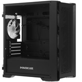 Корпус Powercase ByteFlow Micro Black LE, Tempered Glass, 4х 120mm ARGB PWM fans, чёрный, mATX  (CAMBFB-A4-LE)
