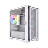 Корпус Powercase ByteFlow Micro White LE, Tempered Glass, 4х 120mm ARGB PWM fans, белый, mATX  (CAMBFW-A4-LE)