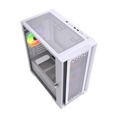 Корпус Powercase ByteFlow Micro White LE, Tempered Glass, 4х 120mm ARGB PWM fans, белый, mATX  (CAMBFW-A4-LE)