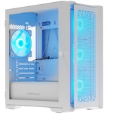 Корпус Powercase ByteFlow Micro White LE, Tempered Glass, 4х 120mm ARGB PWM fans, белый, mATX  (CAMBFW-A4-LE)