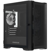 Корпус Powercase Alisio Micro X4B V2 LE, Tempered Glass, 4х 120mm ARGB PWM fans, чёрный, mATX  (CAMCXB-A4-LE)