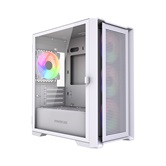 Корпус Powercase Alisio Micro X4W V2 LE, Tempered Glass, 4х 120mm ARGB PWM fans, белый, mATX  (CAMCXW-A4-LE)